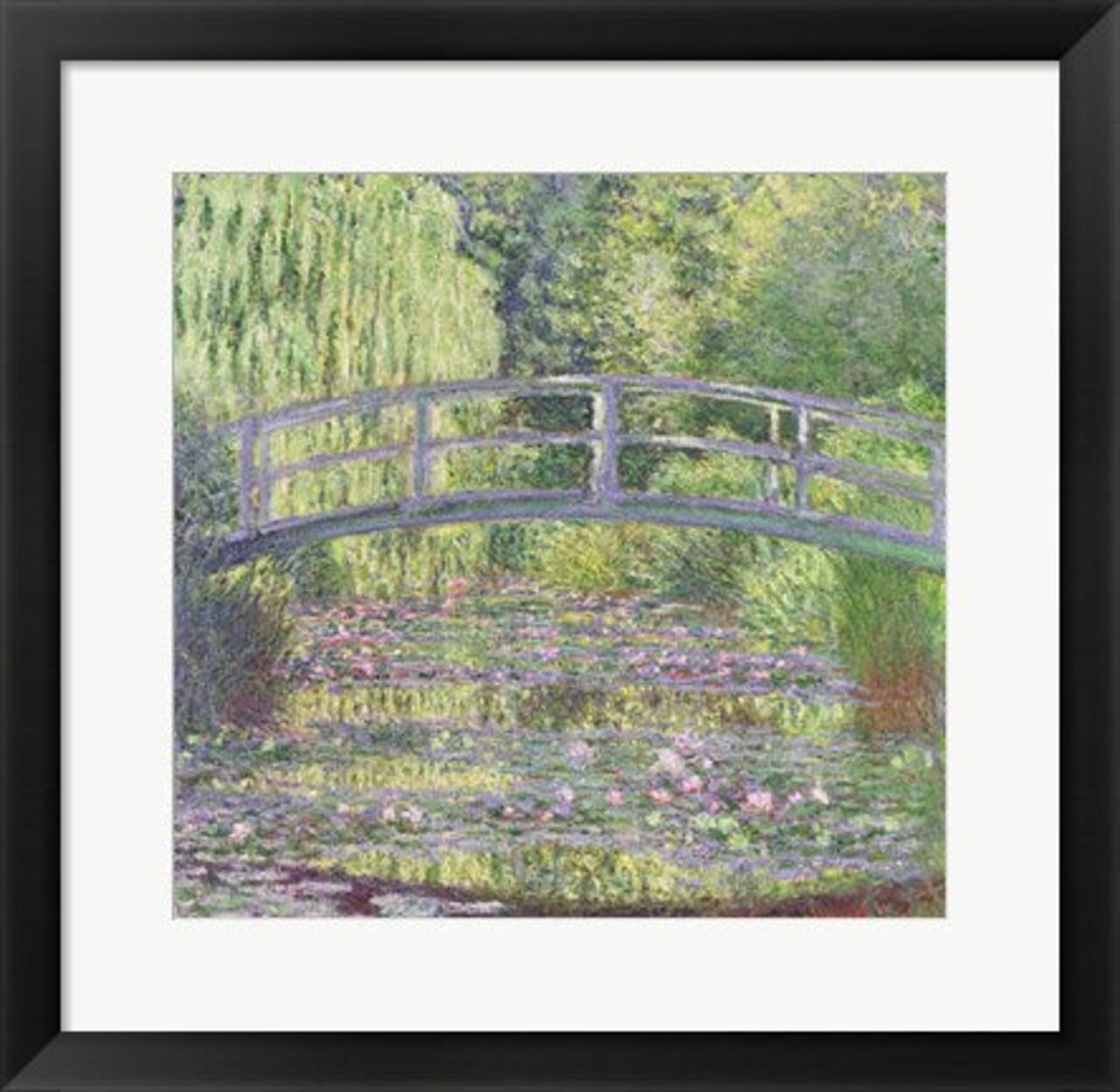 Framed Art The Waterlily Pond: Green Harmony, 1899 by Claude Monet Wall Decor 18x24 Artwork